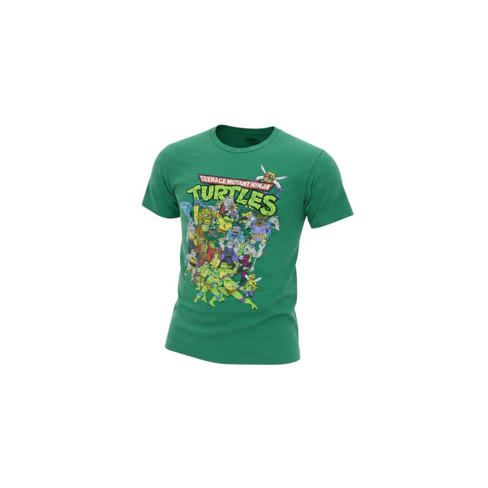 Hot Topic TMNT Graphic Tee Mens Small Green NWT Epic Group Turtles